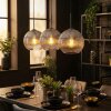 Koyoto Lámparas suspendidas, Luminarias esféricas, Lámparas colgantes Transparente, Ahumado, 3 luces