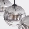 Koyoto Lámparas suspendidas, Luminarias esféricas, Lámparas colgantes Transparente, Ahumado, 3 luces