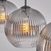 Koyoto Lámparas suspendidas, Luminarias esféricas, Lámparas colgantes Transparente, Ahumado, 3 luces