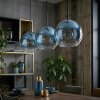 Koyoto Lámparas suspendidas, Luminarias esféricas, Lámparas colgantes Azul, Transparente, 3 luces
