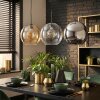 Koyoto Lámparas suspendidas, Luminarias esféricas, Lámparas colgantes Colores ámbar, Cromo, Transparente, Ahumado, 3 luces