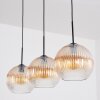 Koyoto Lámparas suspendidas, Luminarias esféricas, Lámparas colgantes Colores ámbar, Transparente, 3 luces