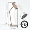 Wolar Lámparas de mesa LED Color arena, 1 luz