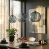 Koyoto Lámparas suspendidas, Luminarias esféricas, Lámparas colgantes Azul, 3 luces