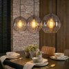 Koyoto Lámparas suspendidas, Luminarias esféricas, Lámparas colgantes Transparente, Ahumado, 3 luces