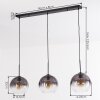 Koyoto Lámparas suspendidas, Luminarias esféricas, Lámparas colgantes Transparente, Ahumado, 3 luces