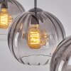 Koyoto Lámparas suspendidas, Luminarias esféricas, Lámparas colgantes Transparente, Ahumado, 3 luces