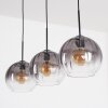 Koyoto Lámparas suspendidas, Luminarias esféricas, Lámparas colgantes Transparente, Ahumado, 3 luces