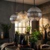 Koyoto Lámparas suspendidas, Luminarias esféricas, Lámparas colgantes Colores ámbar, Transparente, Ahumado, 3 luces