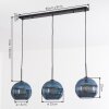 Koyoto Lámparas suspendidas, Luminarias esféricas, Lámparas colgantes Azul, 3 luces