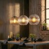 Koyoto Lámparas suspendidas, Luminarias esféricas, Lámparas colgantes Colores ámbar, Transparente, Ahumado, 3 luces