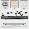 Koyoto Lámparas suspendidas, Luminarias esféricas, Lámparas colgantes Colores ámbar, Transparente, Ahumado, 3 luces