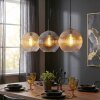 Koyoto Lámparas suspendidas, Luminarias esféricas, Lámparas colgantes Colores ámbar, Transparente, Ahumado, 3 luces