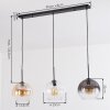 Koyoto Lámparas suspendidas, Luminarias esféricas, Lámparas colgantes Colores ámbar, Transparente, Ahumado, 3 luces