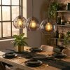Koyoto Lámparas suspendidas, Luminarias esféricas, Lámparas colgantes Ahumado, 3 luces