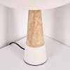 Forgek Lámparas de mesa Colores crema, Apariencia de piedra, Blanca, 1 luz