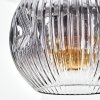 Ripoll Lámparas suspendidas, Luminarias esféricas, Lámparas colgantes Cromo, Transparente, Ahumado, 1 luz