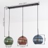 Koyoto Lámparas suspendidas, Luminarias esféricas, Lámparas colgantes Azul, Verde, Rojo, 3 luces