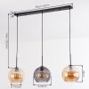 Koyoto Lámparas suspendidas, Luminarias esféricas, Lámparas colgantes Colores ámbar, Ahumado, 3 luces