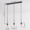 Koyoto Lámparas suspendidas, Lámparas colgantes Transparente, 3 luces