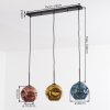Ripoll Lámparas suspendidas, Luminarias esféricas, Lámparas colgantes Azul, dorado, Color cobre, 3 luces