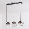 Koyoto Lámparas suspendidas, Lámparas colgantes Transparente, Ahumado, 3 luces