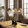 Koyoto Lámparas suspendidas, Lámparas colgantes 20 cm Colores ámbar, Transparente, Ahumado, 3 luces