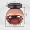 Koyoto Plafones, Luminarias esféricas 25 cm Color cobre, 1 luz