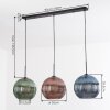 Koyoto Lámparas suspendidas, Luminarias esféricas, Lámparas colgantes 30 cm Azul, Verde, Color cobre, 3 luces
