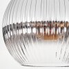 Koyoto Plafones, Luminarias esféricas 26 cm Transparente, Ahumado, 1 luz