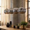 Ripoll Lámparas suspendidas, Luminarias esféricas, Lámparas colgantes Cromo, Ahumado, 4 luces