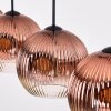Ripoll Lámparas suspendidas, Luminarias esféricas, Lámparas colgantes Transparente, Color cobre, 4 luces