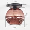 Koyoto Plafones, Luminarias esféricas 25 cm Color cobre, 1 luz