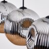 Ripoll Lámparas suspendidas, Luminarias esféricas, Lámparas colgantes Cromo, Ahumado, 4 luces