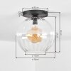 Koyoto Plafones, Luminarias esféricas 30 cm Transparente, 1 luz