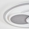 Rarel Plafones LED Cromo, Gris, Plata, Blanca, 1 luz