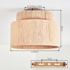 Rivan Plafones Beige, 1 luz