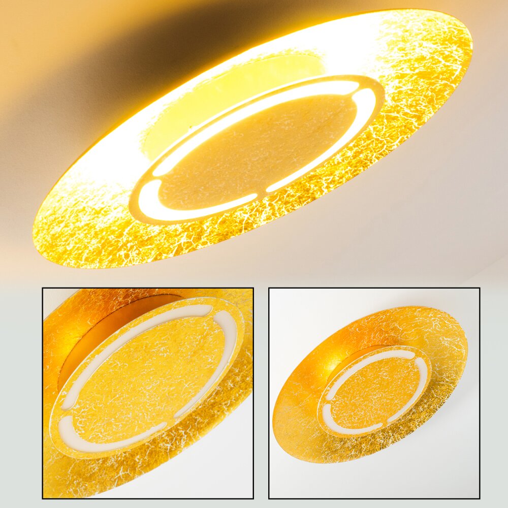 Mala Lámpara de Techo LED dorado, 1 luz main product photo