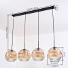 Ripoll Lámparas suspendidas, Luminarias esféricas, Lámparas colgantes Colores ámbar, Transparente, 4 luces