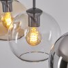 Koyoto Lámparas suspendidas, Luminarias esféricas, Lámparas colgantes Colores ámbar, Cromo, Transparente, Ahumado, 3 luces