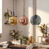 Koyoto Lámparas suspendidas, Luminarias esféricas, Lámparas colgantes Azul, dorado, Color cobre, 3 luces