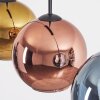 Koyoto Lámparas suspendidas, Luminarias esféricas, Lámparas colgantes Azul, dorado, Color cobre, 3 luces
