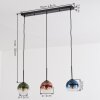 Koyoto Lámparas suspendidas, Luminarias esféricas, Lámparas colgantes Azul, Verde, Transparente, Color cobre, 3 luces