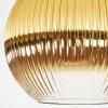 Koyoto Plafones, Luminarias esféricas 30 cm dorado, Transparente, 1 luz