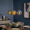 Koyoto Lámparas suspendidas, Luminarias esféricas, Lámparas colgantes Azul, dorado, Verde, 3 luces