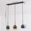 Koyoto Lámparas suspendidas, Luminarias esféricas, Lámparas colgantes Azul, dorado, Verde, 3 luces