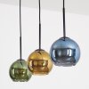 Koyoto Lámparas suspendidas, Luminarias esféricas, Lámparas colgantes Azul, dorado, Verde, 3 luces