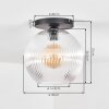 Koyoto Plafones, Luminarias esféricas 30 cm Transparente, 1 luz