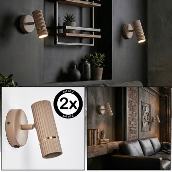 Wolar Apliques, Spot de pared LED Color arena, 1 luz