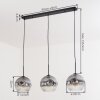 Ripoll Lámparas suspendidas, Luminarias esféricas, Lámparas colgantes Transparente, Ahumado, 3 luces